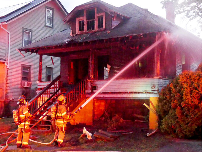 Blaze damages home in city